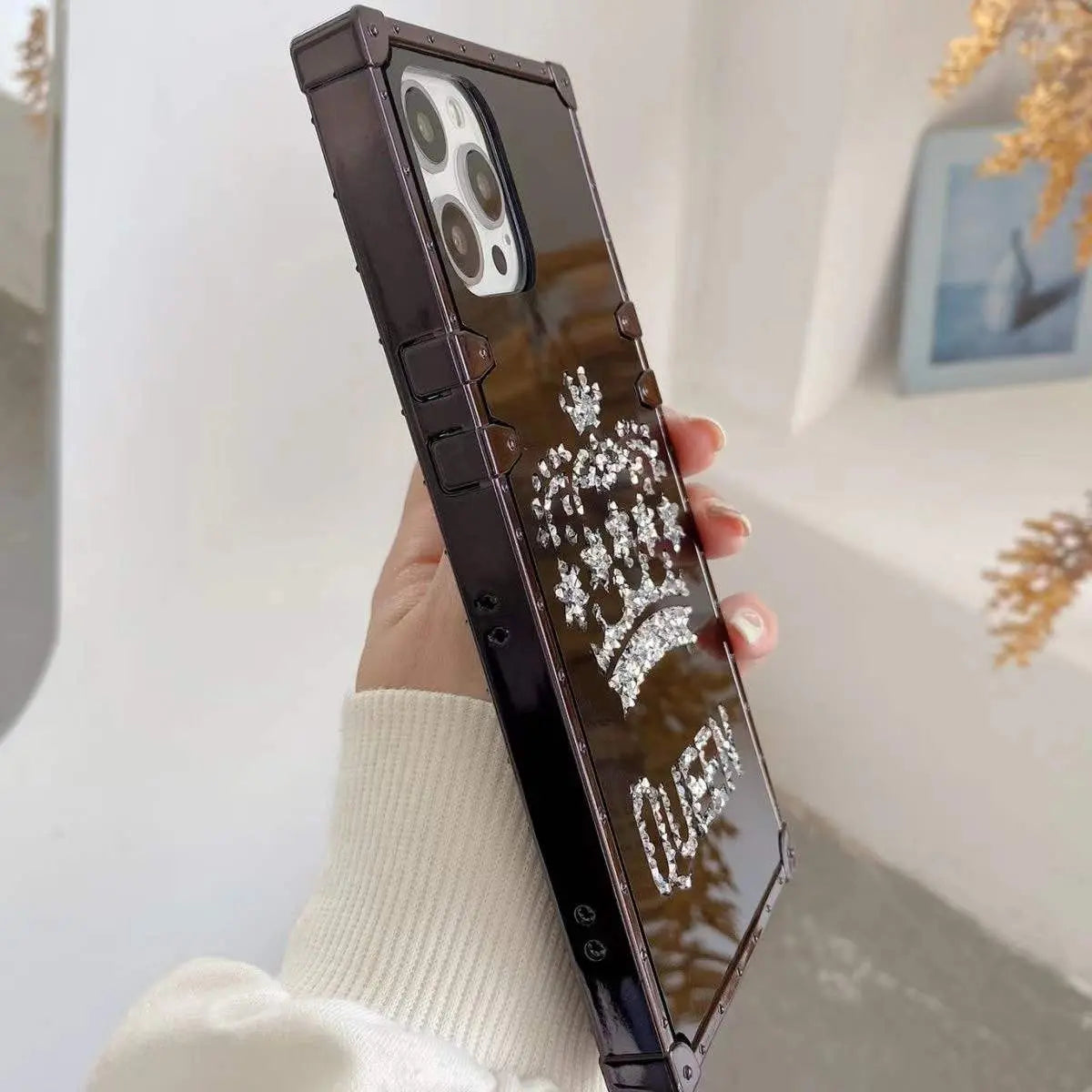 crown mirror phone case